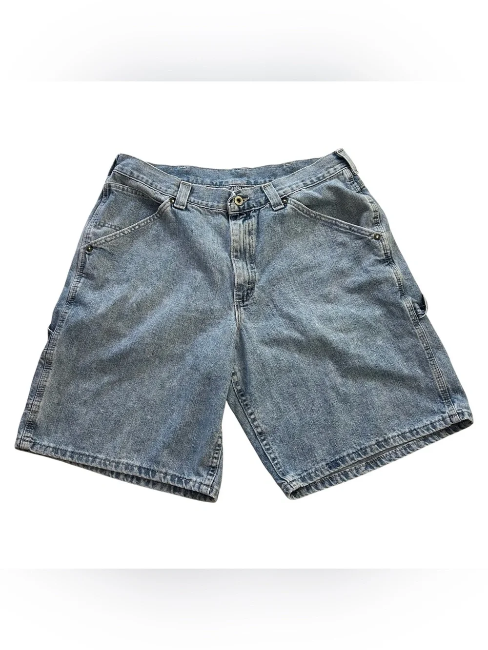 VTG 90s Lee Carpenter Shorts Men’s 34x10 Denim Dungaree Baggy Buddy Lee Approved